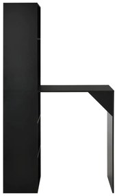 Mesa de bar com armário 115x59x200 cm preto