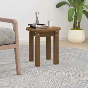vidaXL Mesa de centro Ø 35x35 cm madeira de pinho maciça castanho-mel