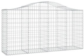 Cestos gabião arqueados 4pcs 200x50x100/120cm ferro galvanizado