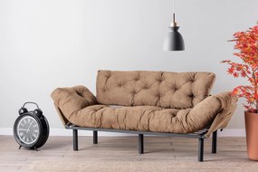 Sofá-Cama 3 Lugares Nitta – Castanho Claro – 185 x 85 x 70 cm