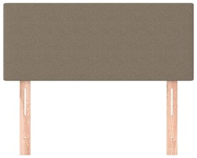 Cabeceira de cama tecido 80x5x78/88 cm cinzento-acastanhado