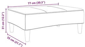 Apoio de pés 77x55x31 cm veludo preto