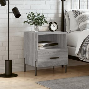 vidaXL Mesa cabeceira 40x35x47,5 cm derivados madeira sonoma cinza