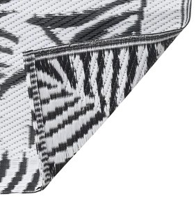 Tapete de exterior 160x230 cm ARAKIL PP branco e preto