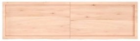 Prateleira de parede 180x50x(2-4)cm carvalho maciço não tratado