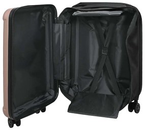 Mala Dobravel Casca Dura 20'' Rosa Dourado 34x23x55.5 cm ABS
