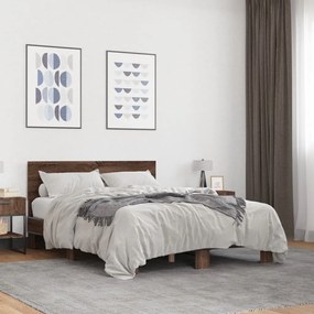 vidaXL Estrutura de cama 140x200cm derivados madeira/metal