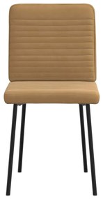 Cadeiras de jantar 2 pcs veludo castanho