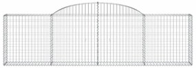 Cestos gabião arqueados 4 pcs 300x30x80/100cm ferro galvanizado