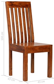 Conjunto mesa de jantar 7 pcs madeira mangueira e acácia maciça