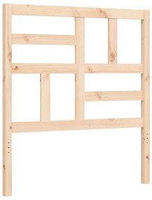 Estrutura de cama com cabeceira 90x200 cm madeira maciça