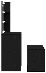 Conjunto de Mesa de Maquilhagem vidaXL com LED de Madeira de Engenhari