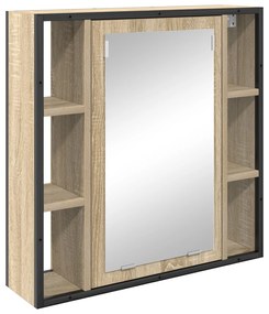 Conjunto de Móveis para Casa de Banho 3 Peças Carvalho Sonoma Madeira
