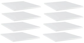 vidaXL Prateleiras para estante 8 pcs derivados de madeira branco