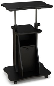 Carrinho de mesa móvel ajustável com inclinação para mesa e gabinete - branco