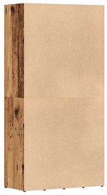 Armário de livros madeira velha 66x30x130 cm madeira trabalhada