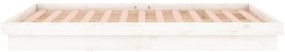 Estrutura de cama c/ LED 140x190 cm branco