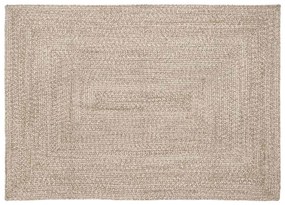 vidaXL Tapetes de área Retangular Natural e Branco 140 x 200 cm