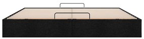 Estrutura de cama otomana sem colchão 200x200 cm tecido preto