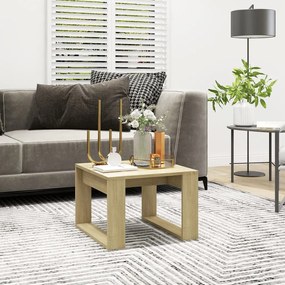 808624 vidaXL Mesa de apoio 50x50x35 cm contraplacado carvalho sonoma