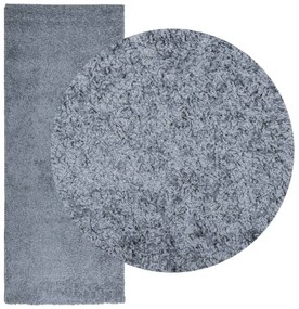 Tapete shaggy de pelo alto PAMPLONA 80x200 cm azul