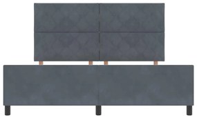 Estrutura de Cama vidaXL Cinza Escuro 180x200 cm Veludo