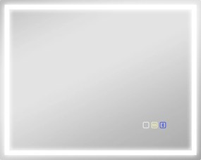 HOMCOM Espelho de Banheiro Anti-embaçamento com Luz LED Regulável, Alto-falante Bluetooth, Botões Touch, 80x100 cm | Aosom Portugal
