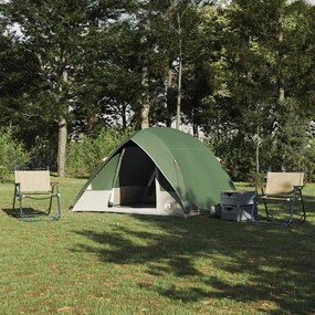 vidaXL Barraca de Camping com telhado Verde 320 x 275 x 190 cm tafetá