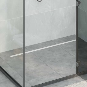 vidaXL Ralo de Chuveiro 360° com Modelo Slim Prateado 100 cm