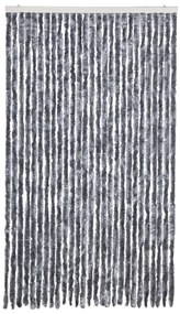 Cortina anti-insetos 118x220 cm chenille prateado