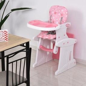 Cadeira para bebês acima de 6 meses 3 posições ajustáveis Acolchoado Rosa