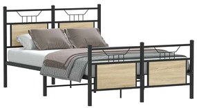 Estrutura cama s/ colchão derivados de madeira carvalho sonoma