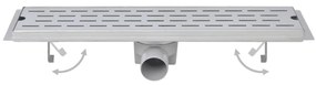 Dreno de chuveiro linear 2 pcs bolhas 630x140 mm aço inoxidável