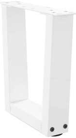 Pés para mesa de centro em V 2 peças Branco 30x(30-31,3) cm Aço