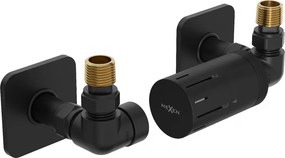 Mexen G05 conjunto termostático axial com cobertura S, preto - W903-958-909-70