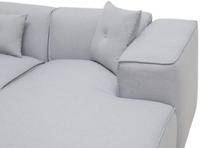 Sofá de canto em tecido cinzento claro DOLVA Beliani