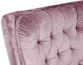 Poltrona BÉCQUER,  giratória, ajustável, tecido velvet rosa