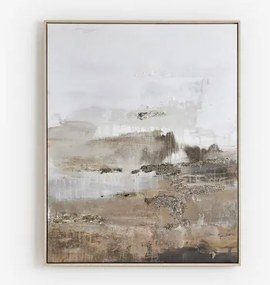 Quadro Decorativo 80x100 Cm Pintado À Mão Sobre Tela Rovik Cores Naturais - Sklum