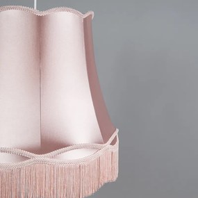 Conjunto de 4 lâmpadas retro suspensas rosa 45 cm - Vovó Retro