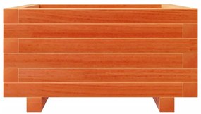 Vaso/floreira de jardim 50x50x26,5 cm pinho maciço castanho-mel