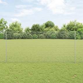 Cerca de Fio Soldado com 44 Postes U Prata 1.4x50 m Aço