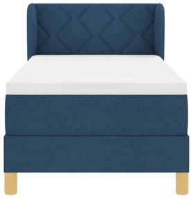 Cama Box Spring vidaXL com Colchão - Azul - 80x200 cm - Tecido