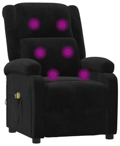 Poltrona de massagens elétrica veludo preto
