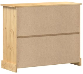 Armário com gavetas Corona 110x43x91 cm madeira de pinho maciça