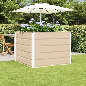 vidaXL Floreira Ivory 100 x 100 x 75 cm Aço