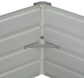 Canteiro jardim elevado 129x129x46cm aço galvanizado castanho