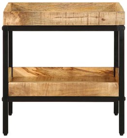 Mesa de Apoio 45x45x45 cm Madeira Sólida de Mangueira Rugosa