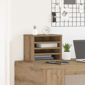 Organizador de Mesa Carvalho Artesanal 36x26x29.5 cm Madeira Derivada