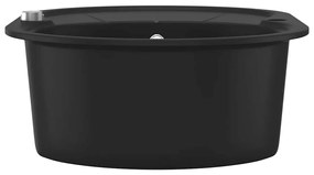 Lava-louça com 1 cuba oval preto