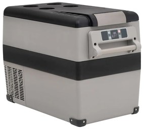 vidaXL Mala térmica com pega 45 L PP e PE preto e cinzento